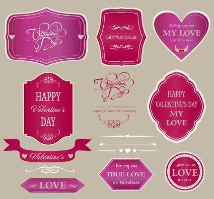 Etiquetas de San Valentín