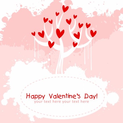 Valentine cinta pohon line seni burung pola vektor