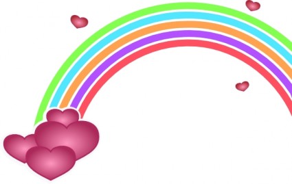 San Valentín arco iris clip art