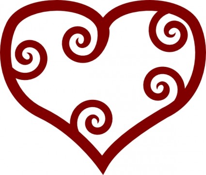 dia dos Namorados coração vermelho maori clip art