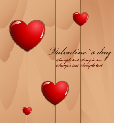 Valentine s hari cinta kartu vektor