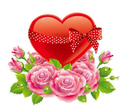 Valentim s rosa fundo de amor