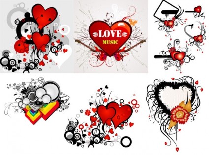 Valentine u0026 s hari berbentuk hati tema tren vektor ilustrasi