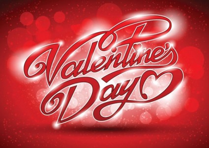 Valentine Wordart Background Vector