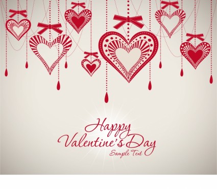 valentine39s Tag rotes Herz Anhänger Silhouette vektor