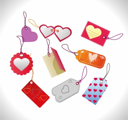 Etiquetas de las ventas de día de San Valentín