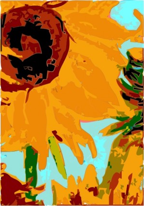 梵古太陽花剪貼畫