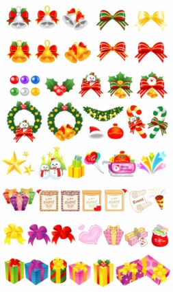 Variety Christmas Gift Cartoon Vector Elements And