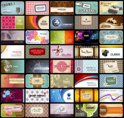 varietà di business card template vettoriale