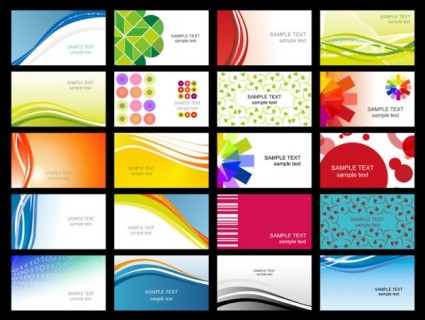 Variety Of Dynamic Flow Line Of Business Card Templates Vector