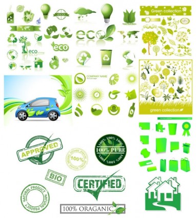 variedad de vector icono ambiental