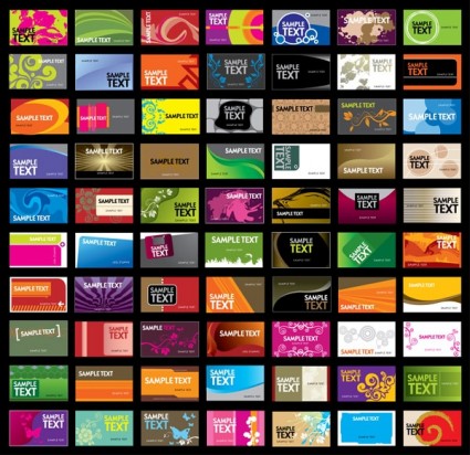 さまざまな実用的なカード テンプレート ビジネス カードの背景のベクトル
