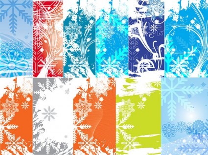 variedad de vectores de tema de copo de nieve