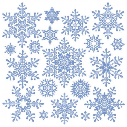 Variety Of Snowflakes Vector