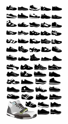 sapatos de vetor de variedade