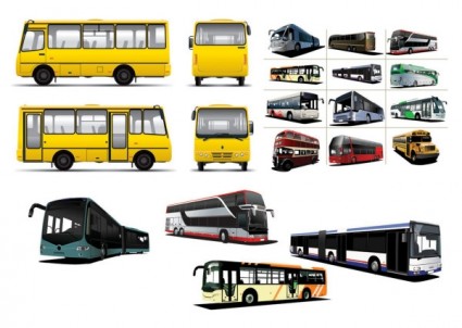 divers bus vecteur d'autobus