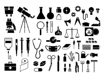 Various Elements Of Vector Silhouette Articles Elements