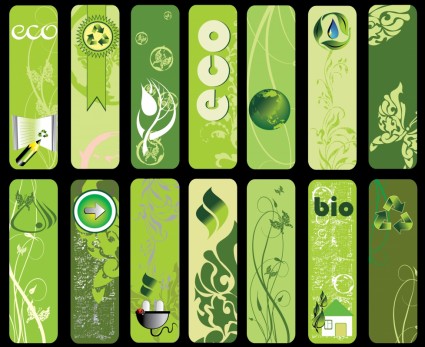 Vector Banners Beautifully Green Living