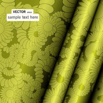 Vector Beautiful Floral Curtains