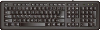 teclado de Vector negro