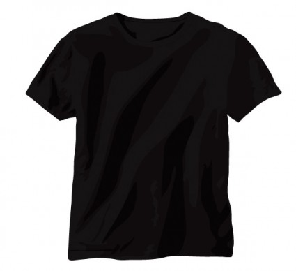 Vector de camiseta negra