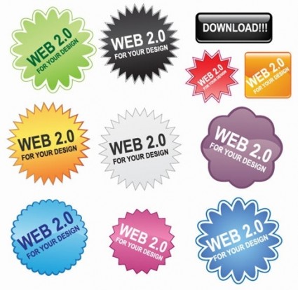 vector botões para web design