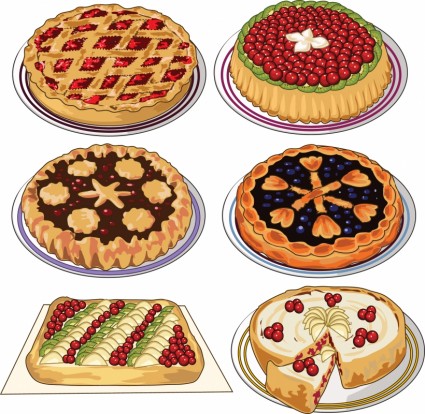 Vector de dibujos animados panadería galletas pastel