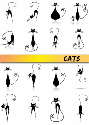 vector phim hoạt hình con mèo