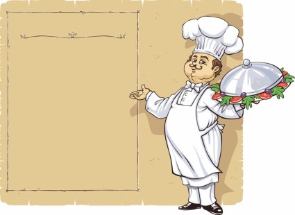 Векторный мультфильм шеф-повар