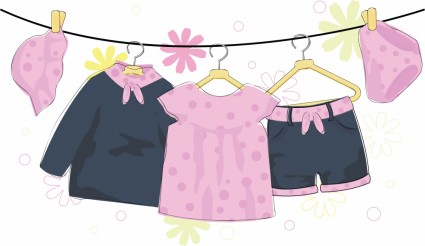 Vector cartoon crianças roupas roupas