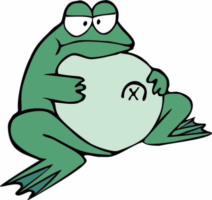 Vektor-Cartoon-Frosch