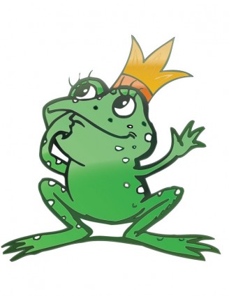 Vektor-Cartoon-Froschkönig