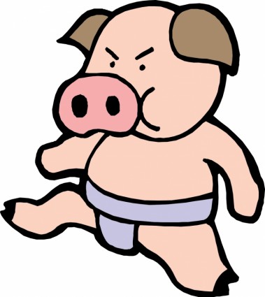 vektör karikatür domuz