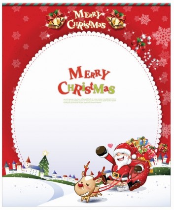 Vektor-Weihnachtskarte mit Santa claus