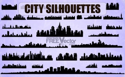vector silhouettes de ville