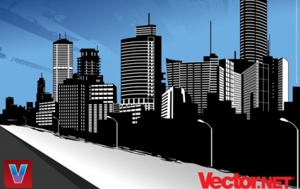 vector nghệ thuật đường chân trời thành phố
