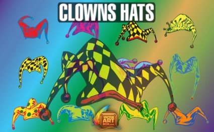 chapeaux de clowns de vecteur