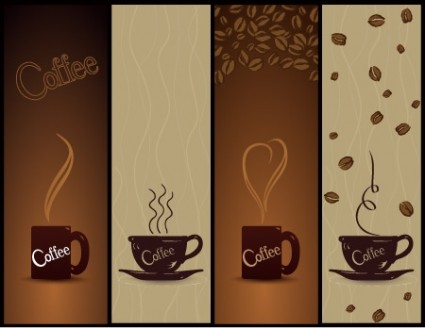 vector cà phê biểu ngữ
