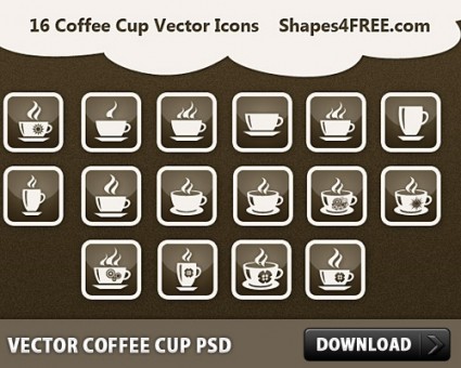 Vector psd tazza caffè