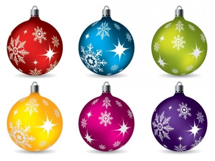 bolas de Navidad coloridas colgando del vector