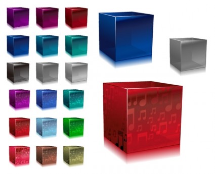 cubo colorido de vetor