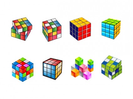 cube coloré de vecteur
