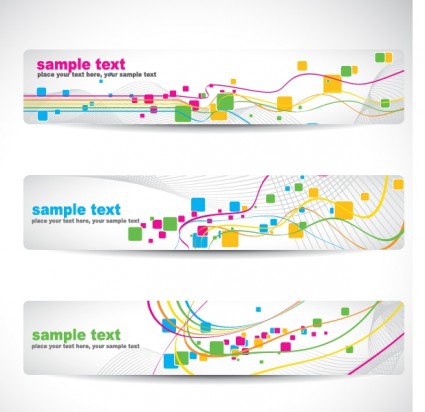 Vector Colorful Floral Banners