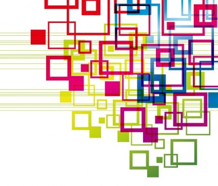 Vector Colorful Squares Vector Backgound