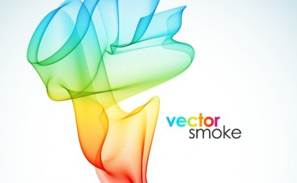Vector colorido humo