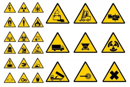 Vector Construction Site Warning Label