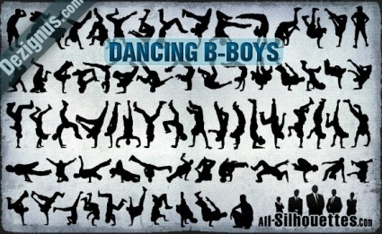 Vector Dancing B Boys