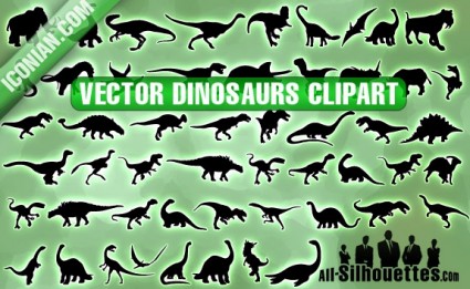 vector clipart de dinosaures