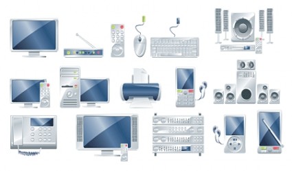 gadgets e produtos eletrônicos de vetor