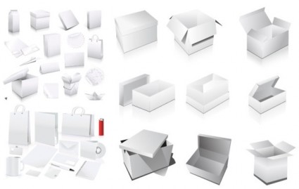 Vector elementi del bianco scatole vi